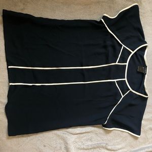 Ann Taylor Navy Blue Nautical Blouse